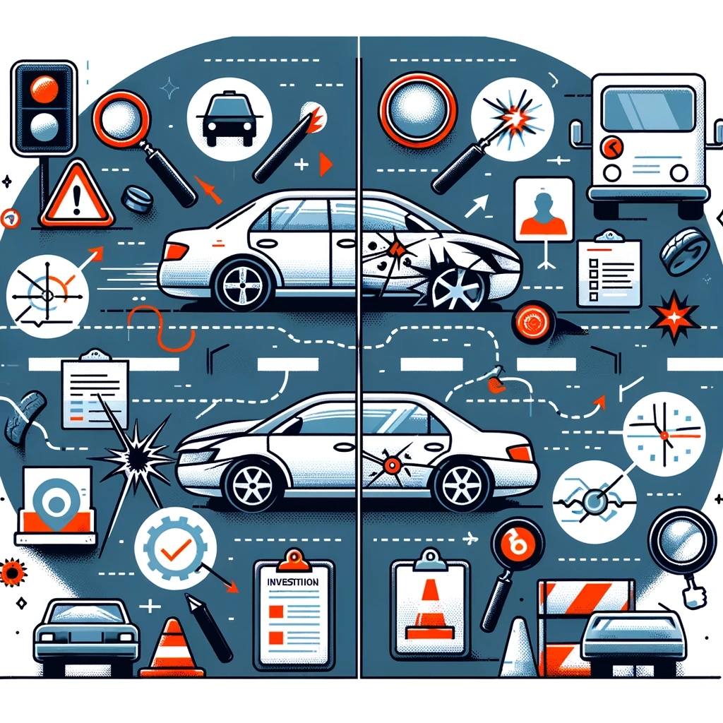 How fault is determined in car accidents infographic